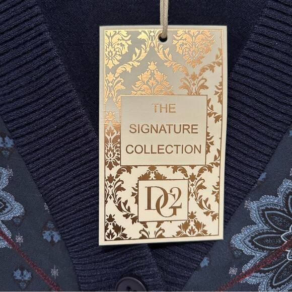 DG2 by Diane Gilman SoftEase Combo Printed Scarf Front Cardigan 2X NWT - Picture 5 of 6